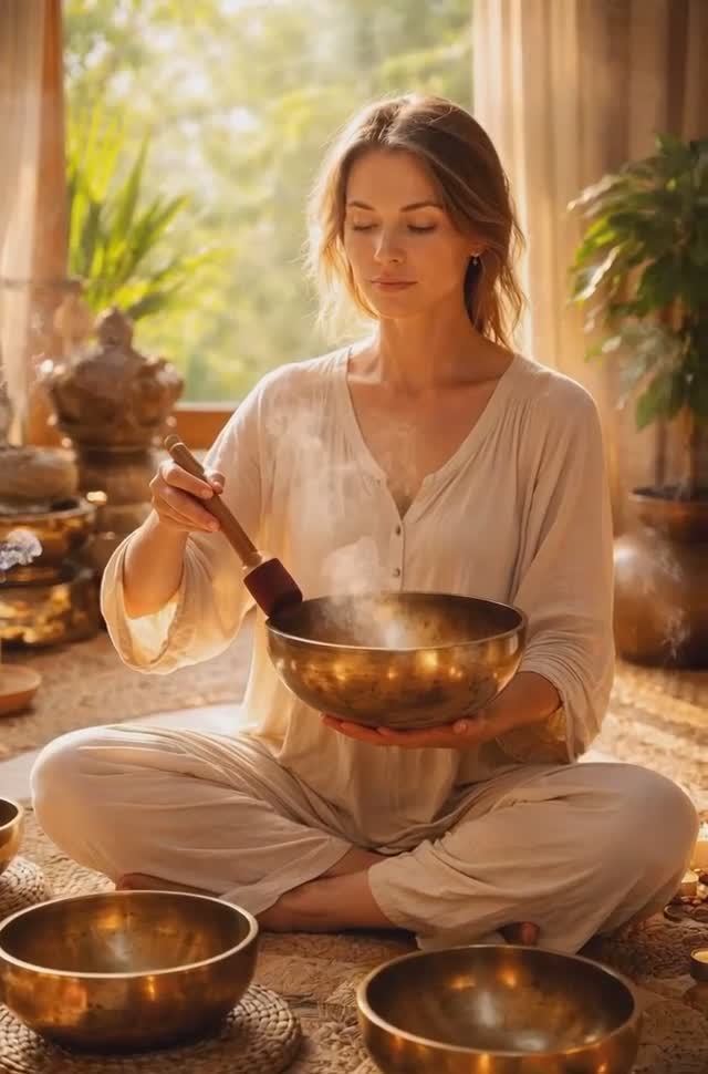 Медитация тибетскими чашами 🧘♂️ 30 секунд тишины