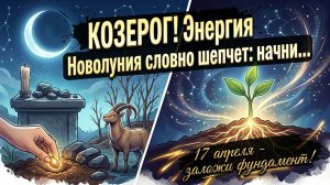 🐐 КОЗЕРОГ!  КОЗЕРОГ!  Энергия Новолуния словно шепчет: начни…