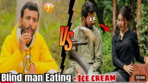 Blind Man Eating Ice Cream prank with cute couple  Aqdas Ali  Pakistani pranks