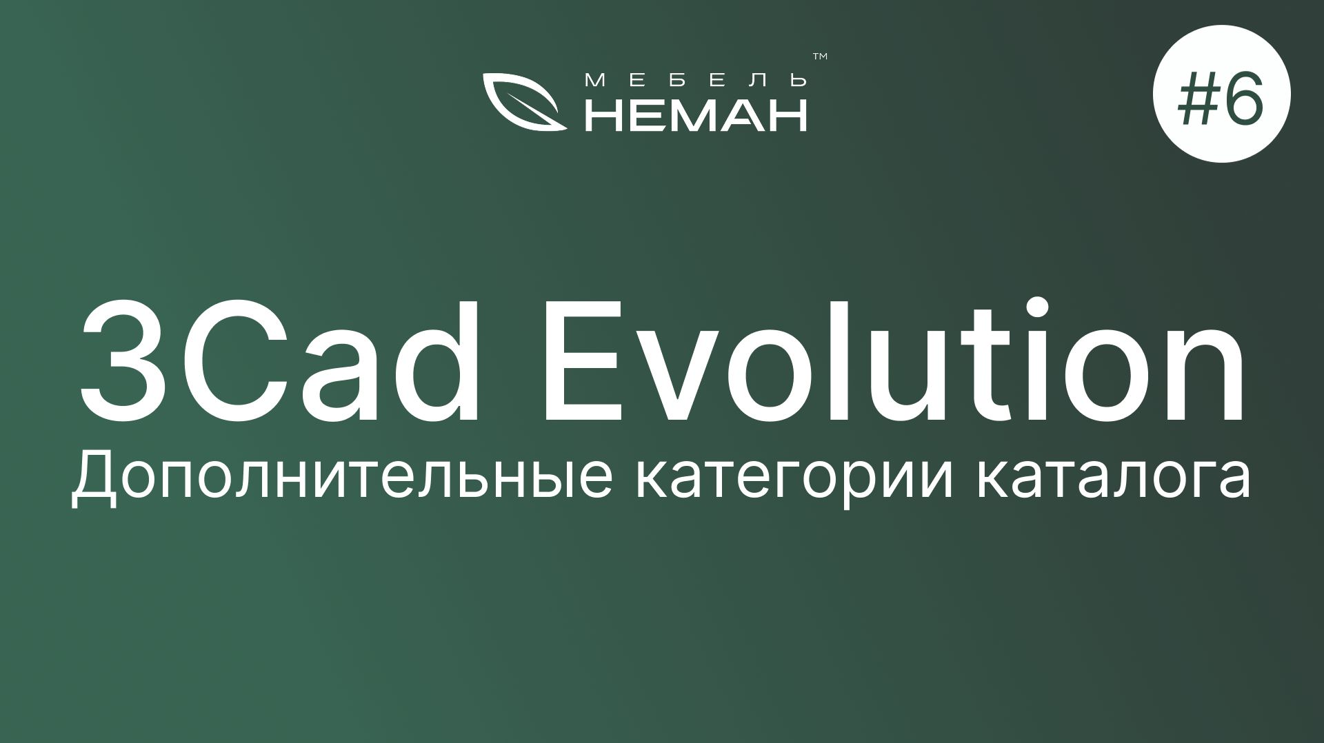 Мебель-Неман уроки 3Cad Evolution. Урок №6. Дополнительные категории каталога