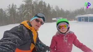 Диана и Даня отправились на горнолыжную базу в Танай.