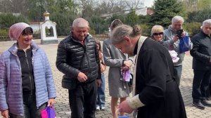 Освящение куличей в Храме Святителя Луки на территории санатория Пирогова