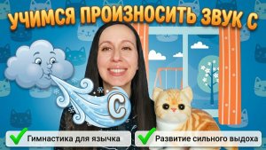 Артикуляционная гимнастика для звука С / занятие с логопедом для детей