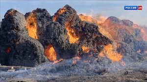 В Оричевском округе сгорели склад и 200 рулонов сена