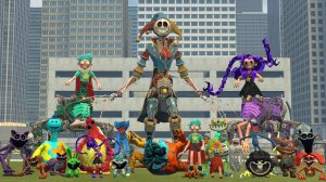 Выживший Новый Ходячий Прототип И Все Монстры Из 5-й Главы Poppy Playtime