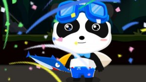 Панда. Школьный автобус. Бейби бас.  Перо огненного феникса и камень силы. Для детей. ч 34