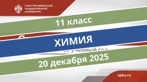 Онлайн-школа СПбГУ 2025-2026. 11 класс. Химия. 20.12.2025