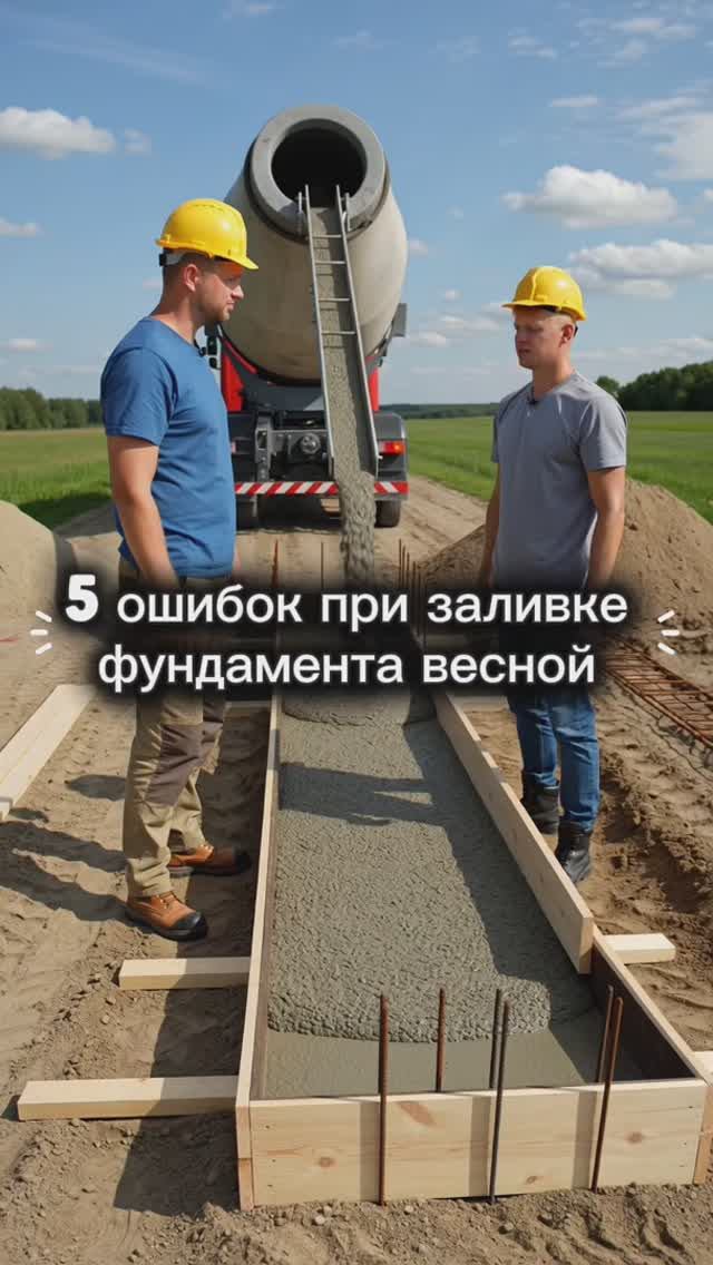 5 ошибок при заливке фундамента весной