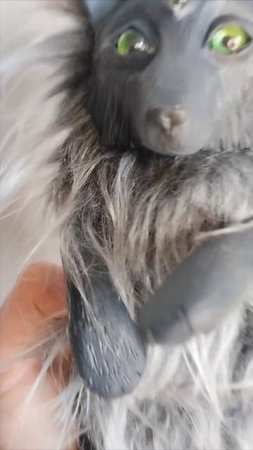 Всевидящий волк, авторская кукла ручной работы