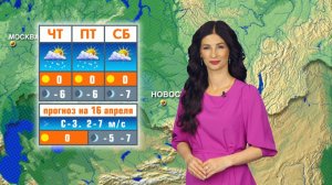Прогноз погоды на 16 апреля в Новосибирске