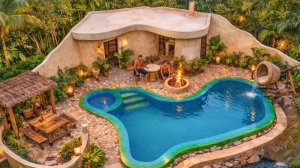 Вы не поверите, этот лесной дом с бассейном построен вручную примитивными методами.