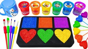 ИГРАЕМ В ЦВЕТНЫЕ СЛАЙМЫ ЗАЛИВАЕМ СЕРДЕЧКИ КВАДРАТИКИ ВИДЕО ДЛЯ ДЕТЕЙ ДЕТСКИЙ КАНАЛ ИГРАЛКИ-ЗАЛИПАЛКИ