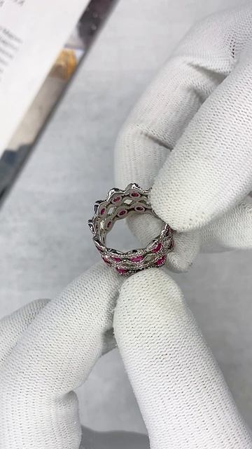 Кольцо с рубинами и бриллиантами арт: К11036