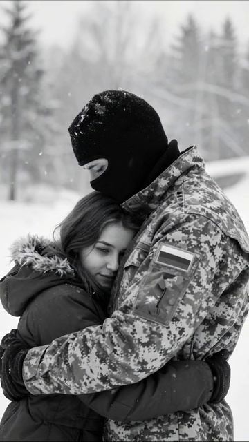 Зимняя любовь: тепло в холоде #любовь #снег #армия