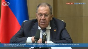 🔴 #ПрямойЭфир: Выступление и ответы на вопросы СМИ С.В.Лаврова по итогам визита в Китай