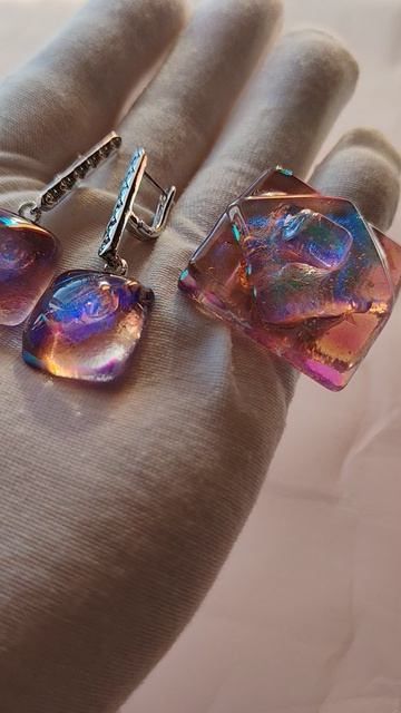 Комплект украшений Розовый рассвет