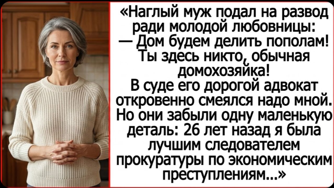Муж-изменщик привел в суд дорогого адвоката, чтобы забрать всё. Но он забыл, что ...