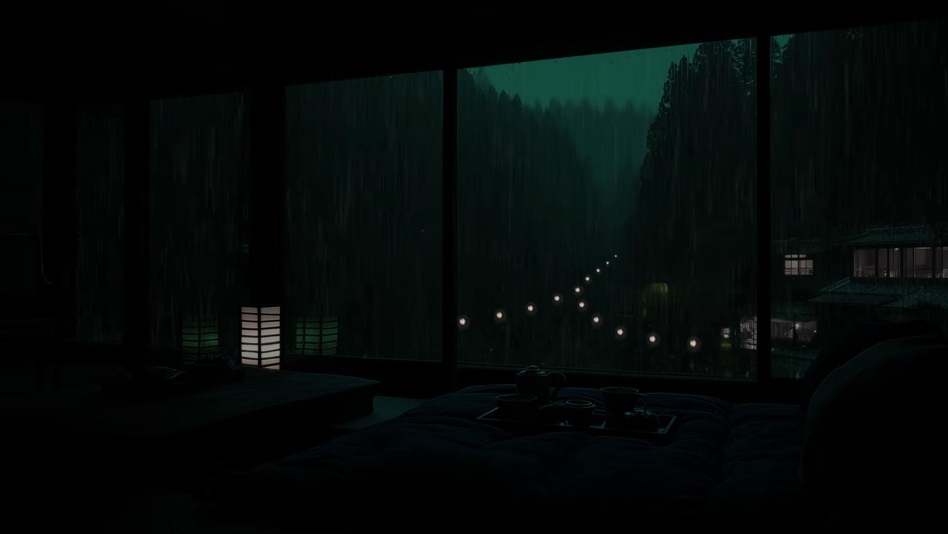 Дождь и гроза за окном ⛈️ Глубокая ночная атмосфера для сна и релакса