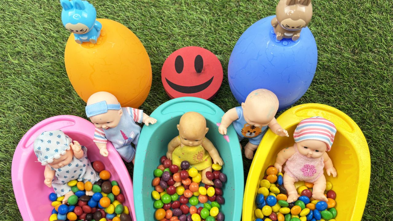 Мультики для девочек про куколок с яркими яичками  и лабубу. Мультики для детей и малышам