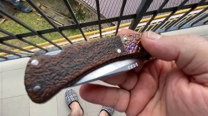 Мастер Тано Нож Buck 110 art custom добрый слоник