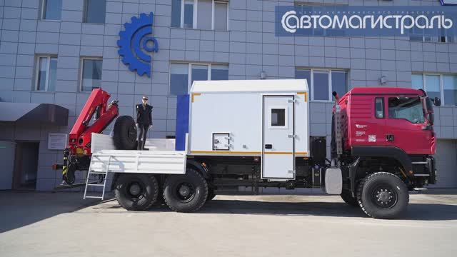 SITRAK 6x6 с КМУ ИМ-95 и фургоном АСВ7721 — полный обзор от Дарьи смотреть онлайн