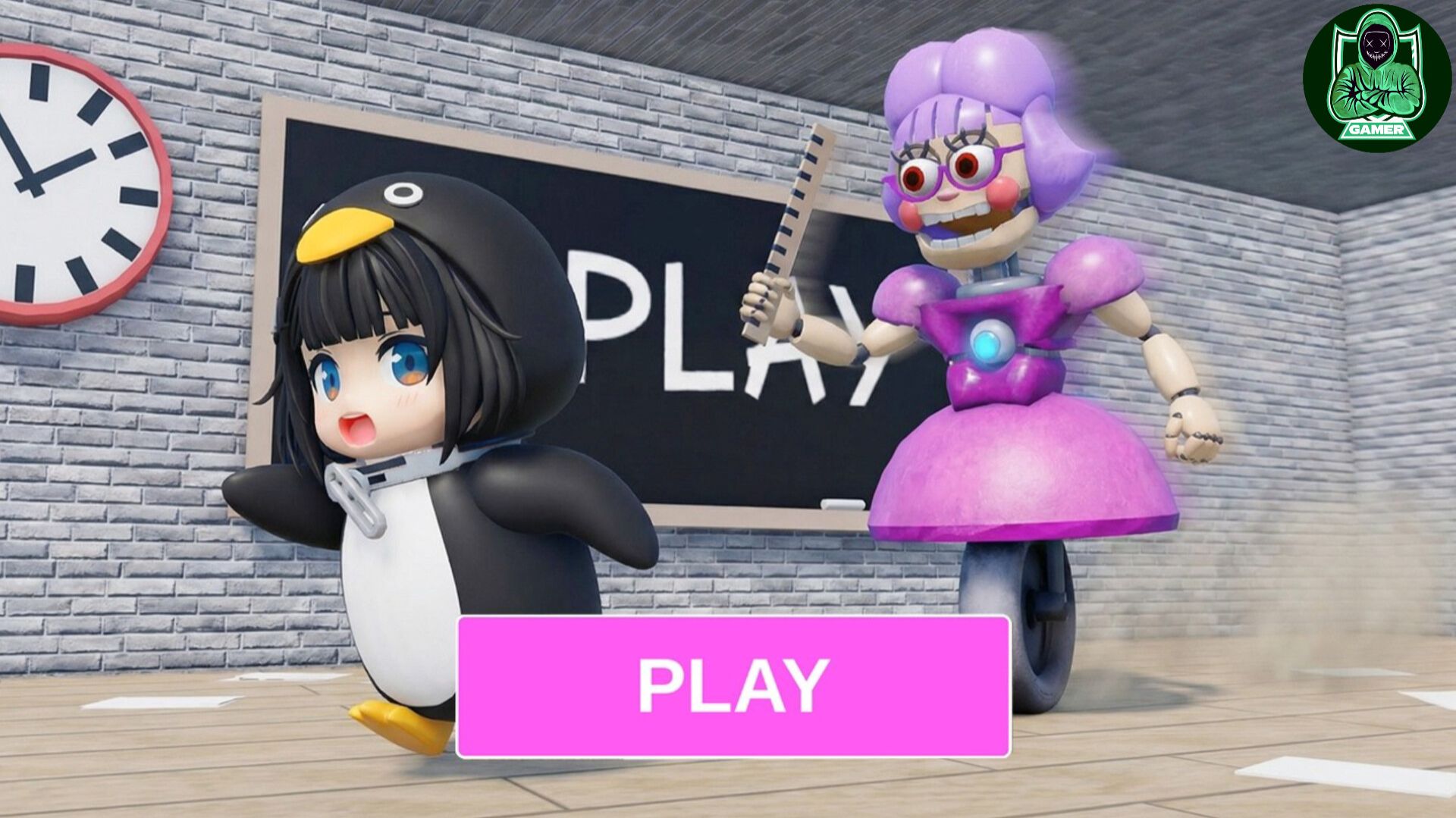 Пингвин ГУГУГАГА Сбежал из Класса Мисс Анитрон! СТРАШНЫЙ #ОББИ #Роблокс!