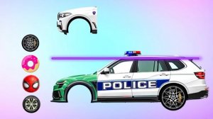 ПРАВИЛЬНО УГАДАЙТЕ ГОЛОВУ И КОЛЕСО ПОЛИЦЕЙСКОЙ МАШИНЫ !