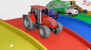 Учим цвета с помощью шаров для боулинга и автомобилей - машина скорой помощи, полицейская машина