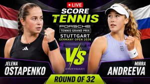 Остапенко Е — Андреева М Теннис. WTA. Штутгарт. Грунт Прямая трансляция