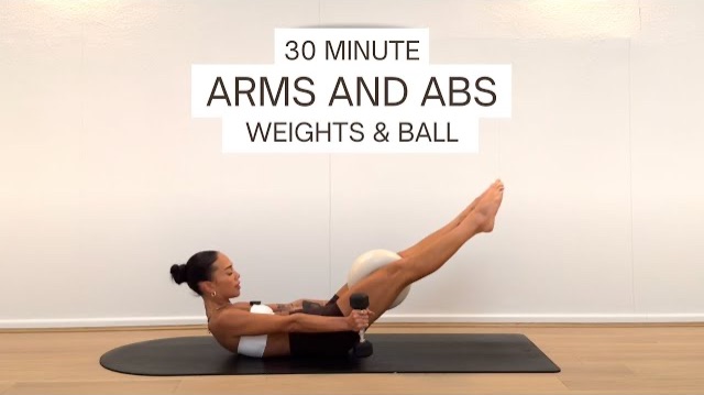 🤍30-МИНУТНАЯ ПИЛАТЕС-ТРЕНИРОВКА ДЛЯ РУК И ПРЕССА | Домашняя пилатес-тренировка