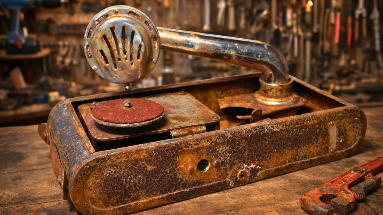 Реставрация старого ржавого патефона