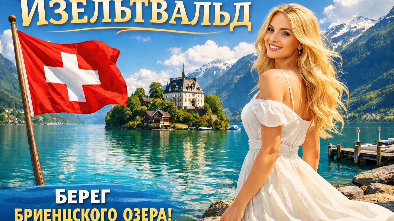 Самая красивая деревня на берегу озера в самом сердце Швейцарских Альп