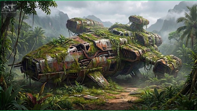 НАШЛИ ЗАТЕРЯННЫЙ КОСМИЧЕСКИЙ КОРАБЛЬ.ДЕЛАЕМ АПГРЕЙД.  ЭТО БУДЕТ НАШЕ ЛОГОВО.