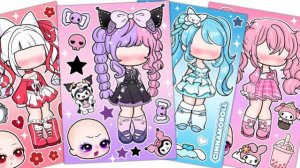 ✨ БУМАЖНЫЙ DIY ✨ | САНРИО ГАЧА КУКЛЫ СТИКЕРБУК ❤️ КУРОМИ #CINNAMOROLL #MELODY #HELLO KITTY