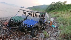 Хасанский район Ямаха полуостров Краббе Yamaha Rhinno 700 Gryzli Russia YAMAHA "Revs Your Heart"