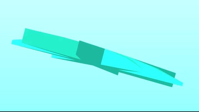 3D-фигура Бирюзовая плоско-выпуклая осьмиконечная звезда