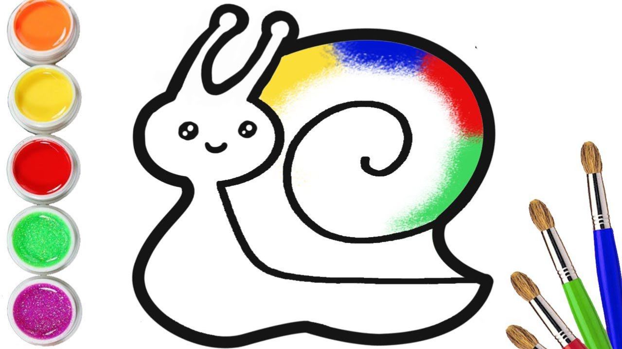 Мультик для детей-Рисунок УЛИТКА для детей/Как нарисовать УЛИТКУ