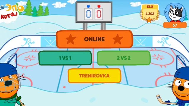 ОБЗОР НА ИГРУ ТРИ КОТА ХОККЕЙ ЭЛЛО! #трикотахоккейэлло#начинающийрутубер#подпишись#germi