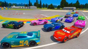 МакКуин проти Тачки нового поколения  Cars на трассе на Le Mans Джексон Шторм Круз Рамирез и друзья