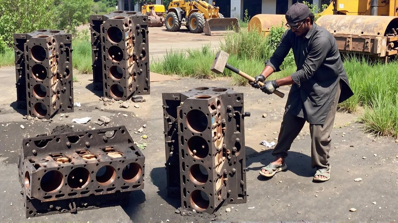 😱🔨♨️ ПРЕВРАЩЕНИЕ БЛОКА ДВИГАТЕЛЯ В ТОРМОЗНОЙ БАРАБАН