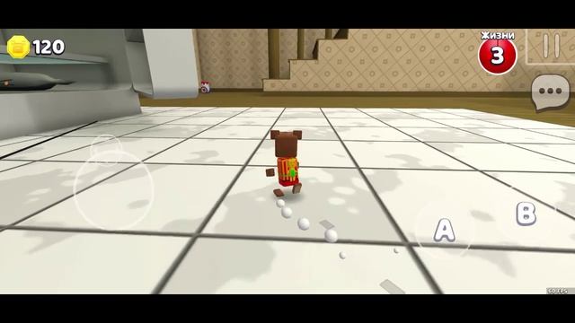 Malai & Papa играют в super Bear adventure гигантский дом