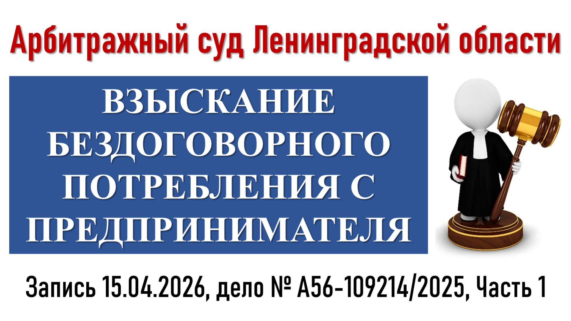 Заседание в Арбитражном суде Ленинградской области, часть 1