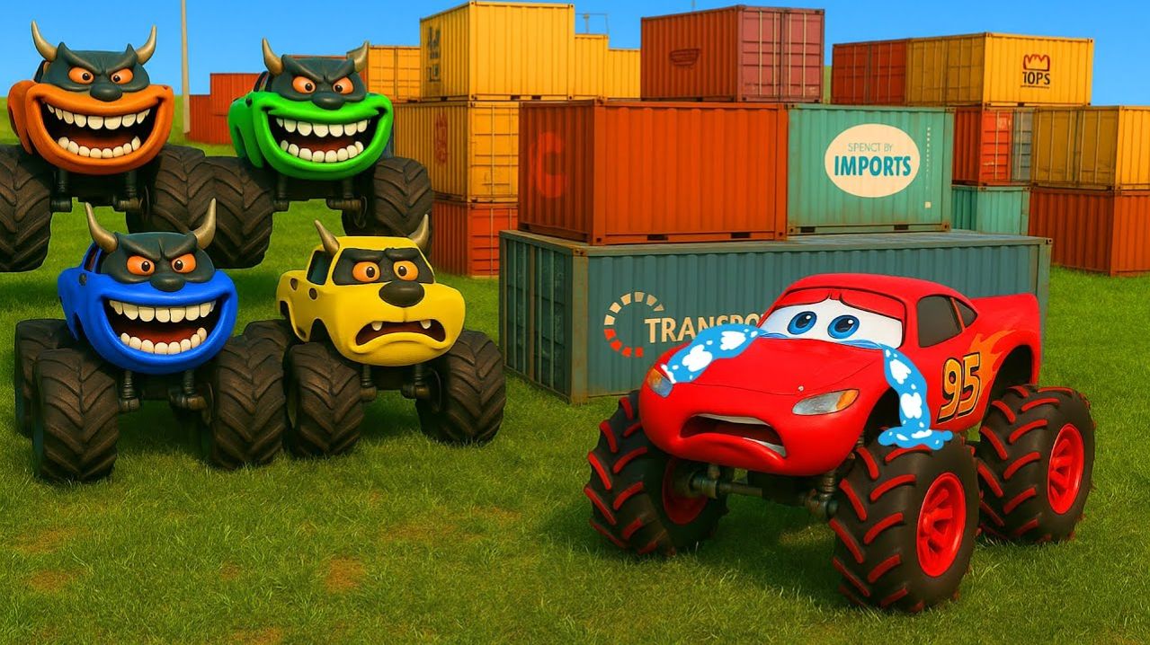 Машинки летают и прыгают! Развивающие мультики Машины помощники. Мультфильмы про машинки