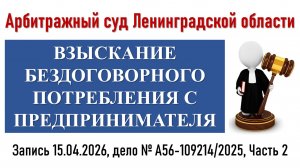 Заседание в Арбитражном суде Ленинградской области, часть 2