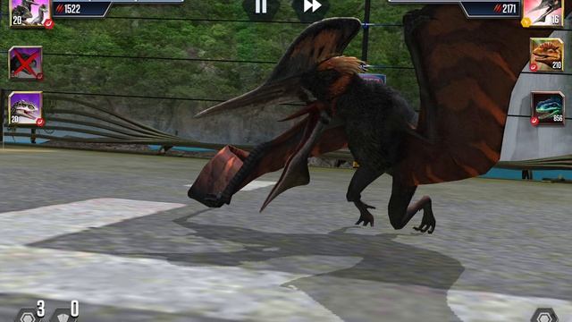 У меня не выпало нечего, но сражался с сильными это хорошо, « Я играю в Jurassic World The Game »