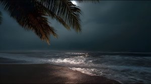 Темные океанские волны ночью — спокойный, размеренный звук для глубокого сна. 🌊