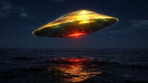 НЛО светил красным светом.