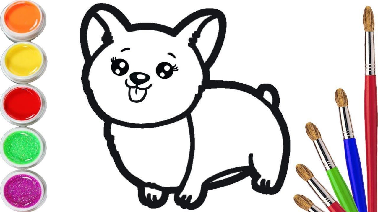 Мультик для детей-Рисование СОБАКА для детей/Как нарисовать СОБАКУ