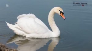 Красивый смотри плывет! А кто с сним? 👍🤭#клип #лебедь