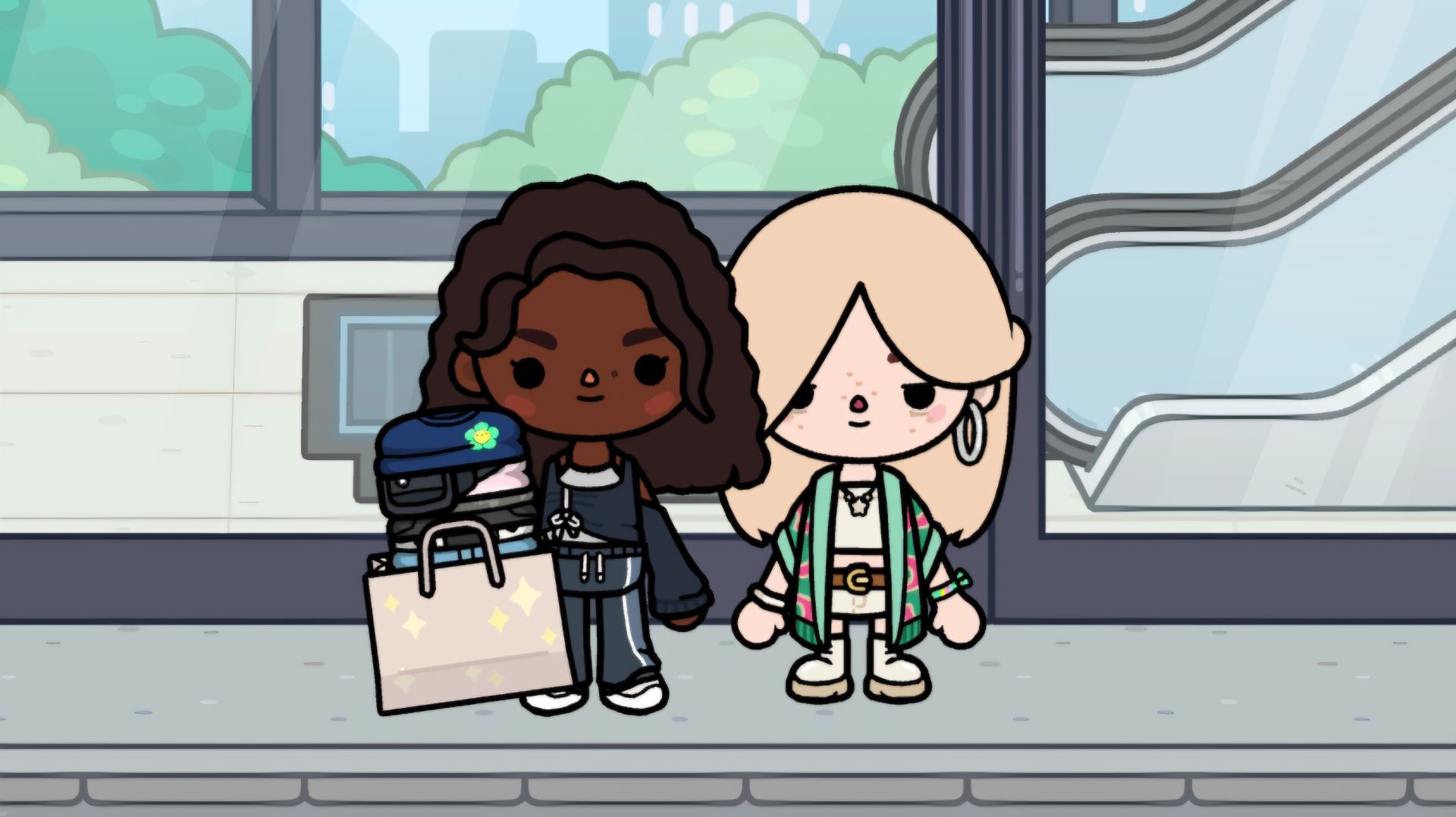 Прогулка по тц с подругой❤️